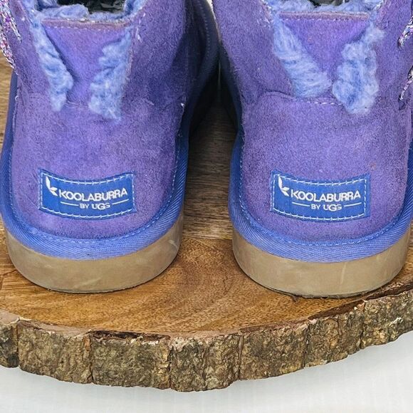 Ugg Koolaburra Star Mini Lined Sheepskin Boots Purple Kids Youth Size 4 - Picture 8 of 11